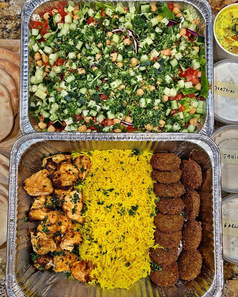 Falafel Family Meal For 4 Protein And Salad Tray